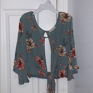 pacsun LA hearts open front & back top